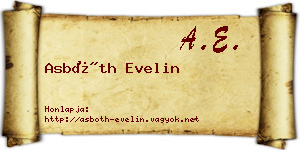 Asbóth Evelin névjegykártya